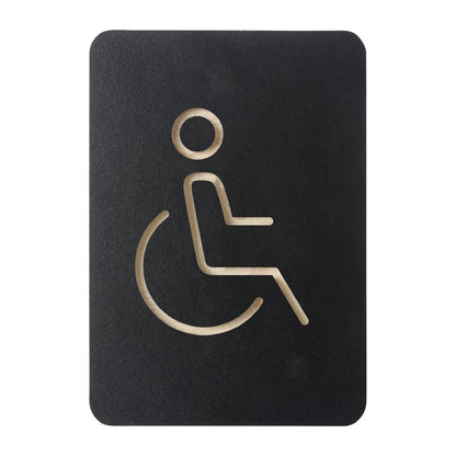 HU474 Europel Pictogram Bord Rolstoel Zwart