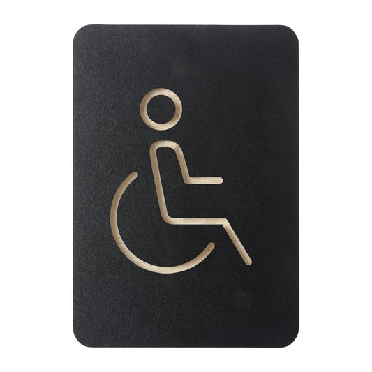 HU474 Europel Pictogram Bord Rolstoel Zwart