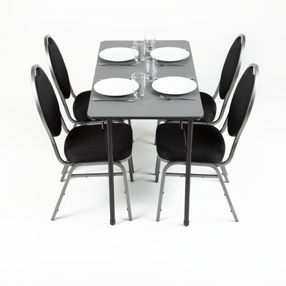 GC594 Bolero ABS rechthoekige klaptafel grijs 122cm