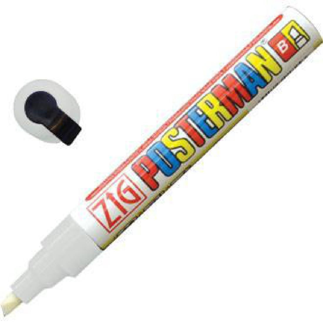 Y985 Securit Zig Posterman weerbestendige krijtstift wit 6mm