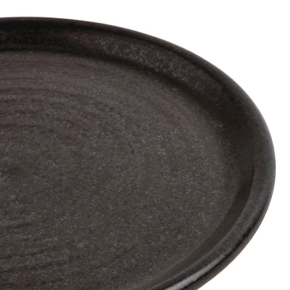 FA316 Olympia Canvas ronde borden met smalle rand zwart 18cm (6 stuks)