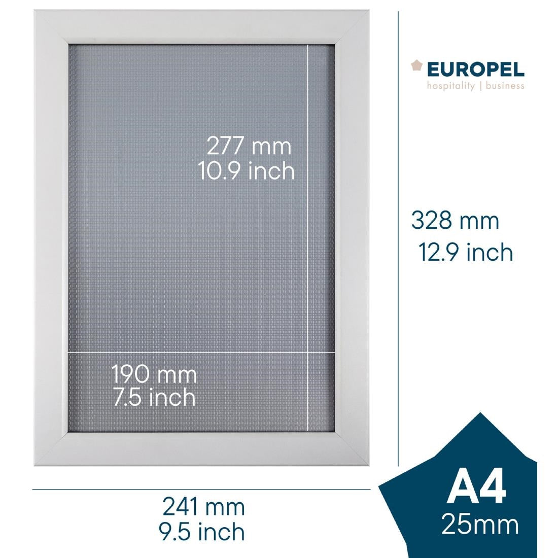 HU446 Europel Kliklijst A4 25mm Mat Wit