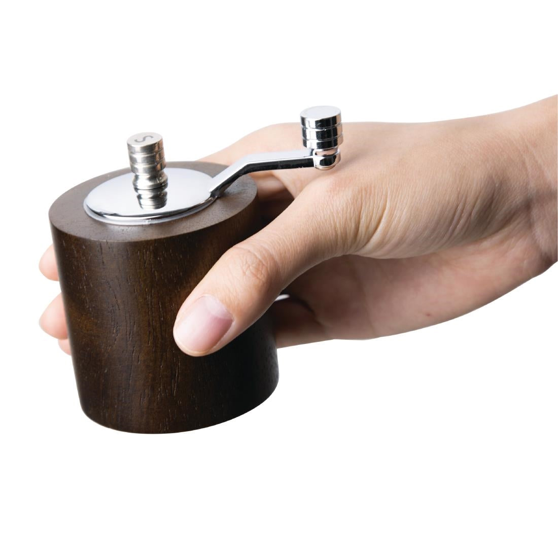 CE247 Olympia peper- en zoutmolen set donker hout 8,5cm