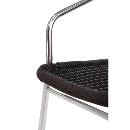 U507 Bolero aluminium en polyrotan stoelen zwart (4 stuks)