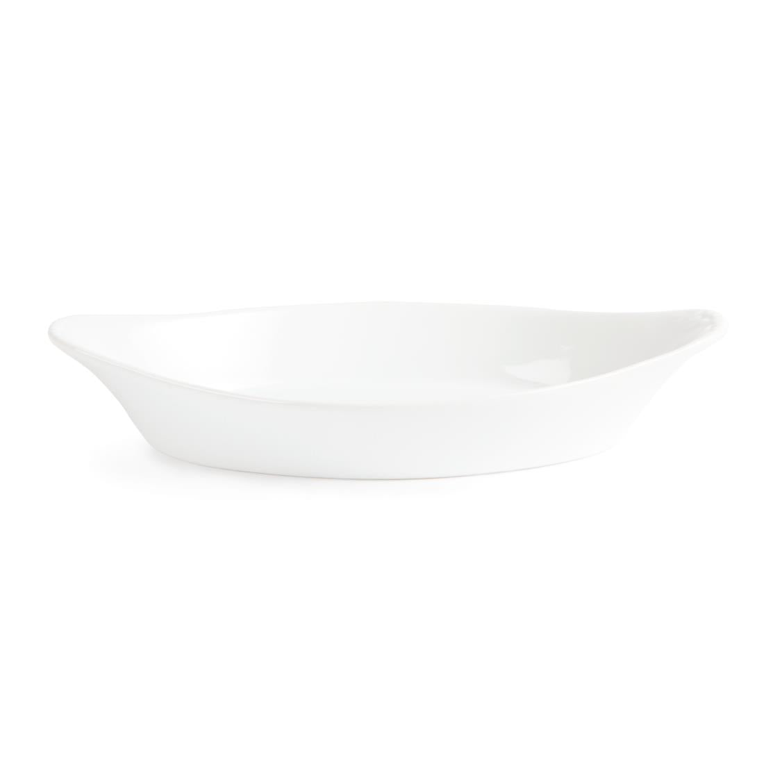 W440 Olympia Whiteware ovale gratineerschalen 25,3x14cm (6 stuks)