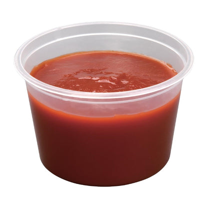 CT286 Fiesta recyclebare plastic magnetronbestendige delicatessenpotten 100ml (100 stuks)