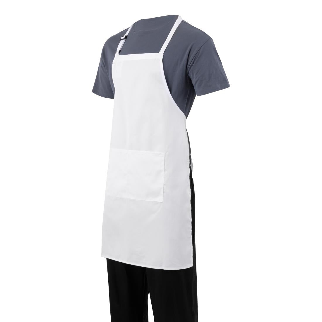 A923 Chef Works halterschort wit