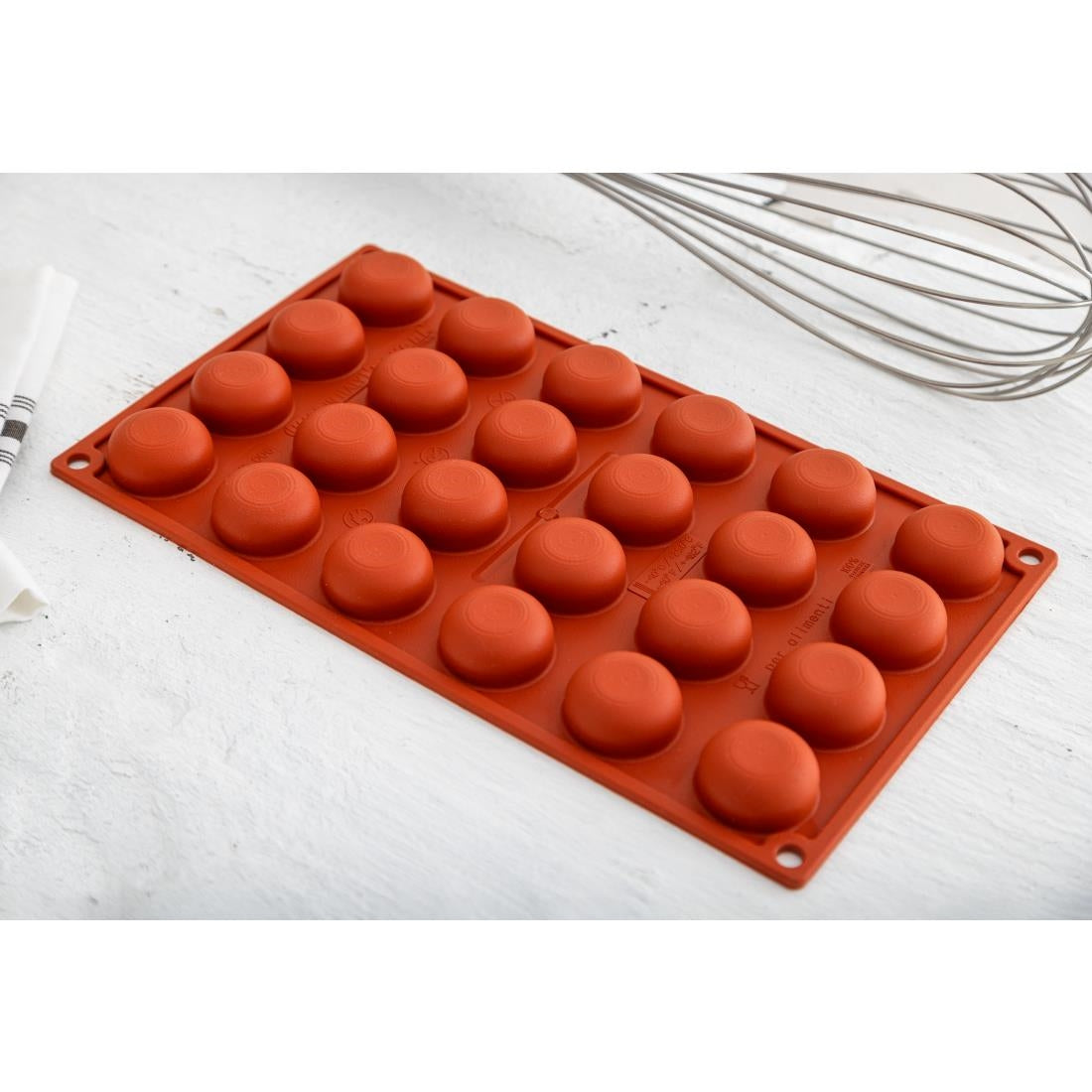 N940 Pavoni Formaflex siliconen bakvorm 24 pomponettes