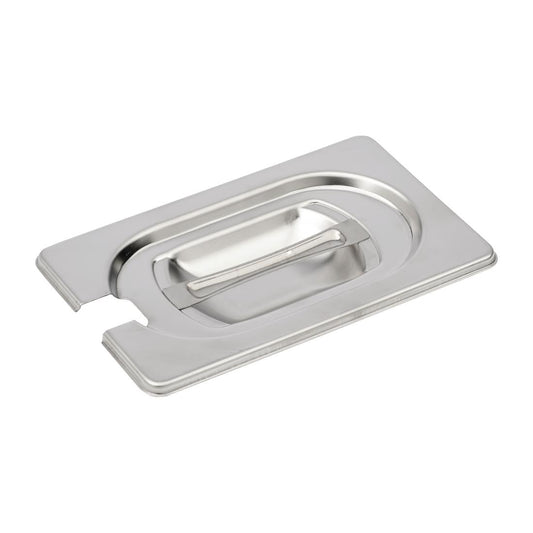 DR492 Gastro M RVS gastronorm deksel GN1/9 met lepeluitsparing