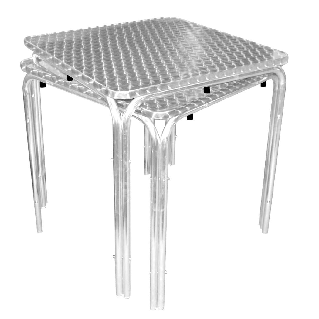 U505 Bolero stapelbare vierkante RVS tafel 70cm