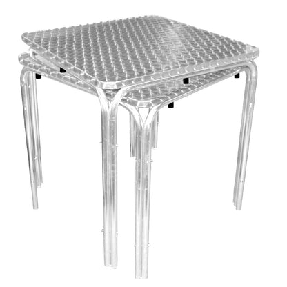 U505 Bolero stapelbare vierkante RVS tafel 70cm