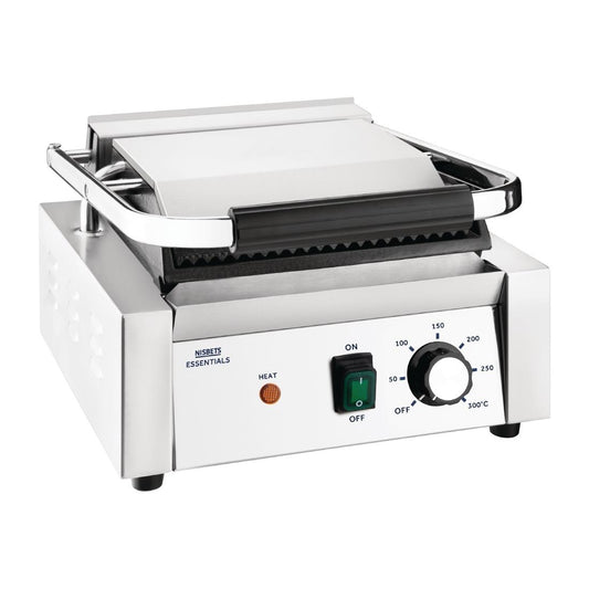 DA396 Nisbets Essentials contactgrill groef/glad 36 x 31cm 1800W