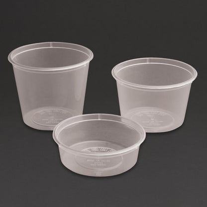 CT286 Fiesta recyclebare plastic magnetronbestendige delicatessenpotten 100ml (100 stuks)