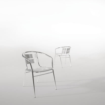 U419 Bolero stapelbare aluminium stoelen (4 stuks)