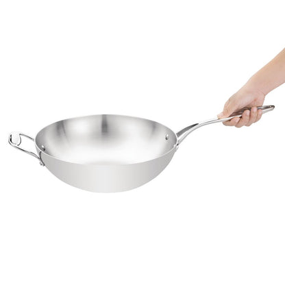 Y261 Vogue tri-wall wok met vlakke bodem 35cm