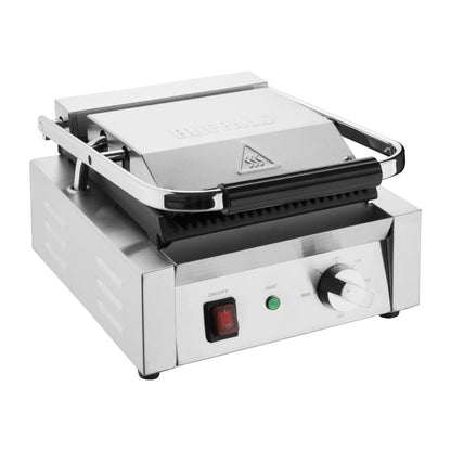 CU600 Buffalo Dubbele Contactgrill Geribbelde Platen