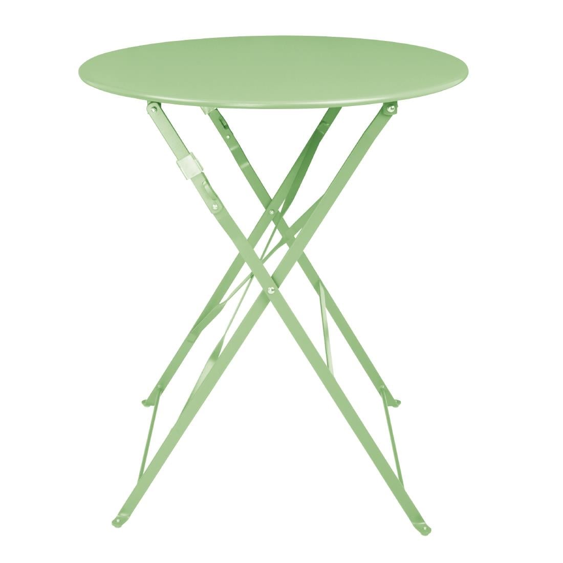 FT272 Bolero stalen klaptafel rond lichtgroen 595mm