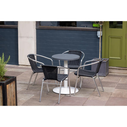 FX037 Bolero Aluminium Rond Tafelblad Donkergrijs 580mm