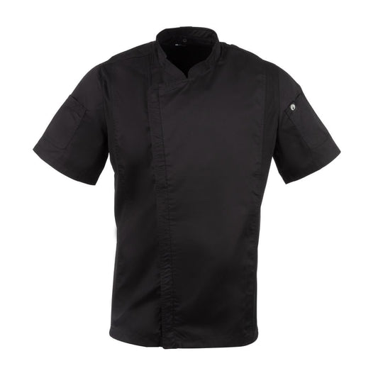 B472-S Chef Works Springfield unisex koksbuis met rits zwart S