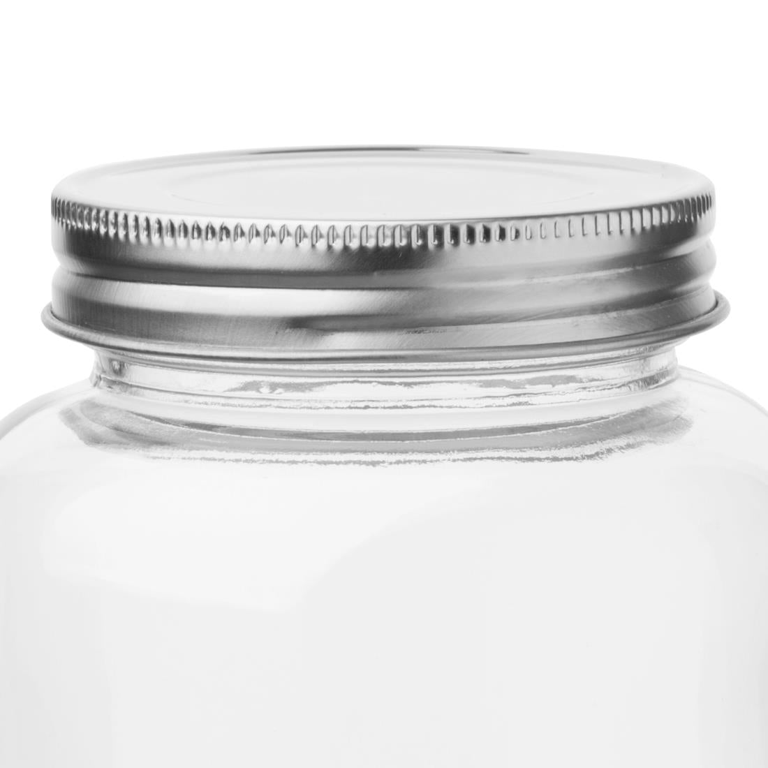 CP082 Vogue glazen voorraadpot met schroefdeksel 330ml (6 stuks)