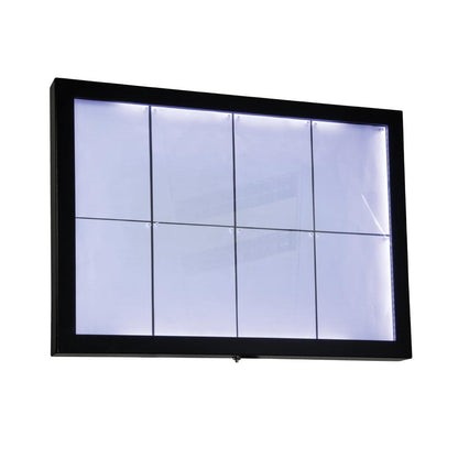 CU934 Securit zwart hamerslag staal wit 8xA4 informatiedisplay (excl. paal en voet)