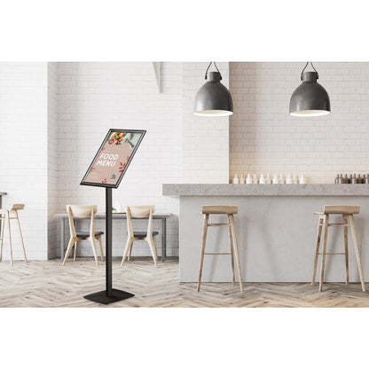 HU451 Europel Infostand Zwart Met Snap Frame A3 25mm
