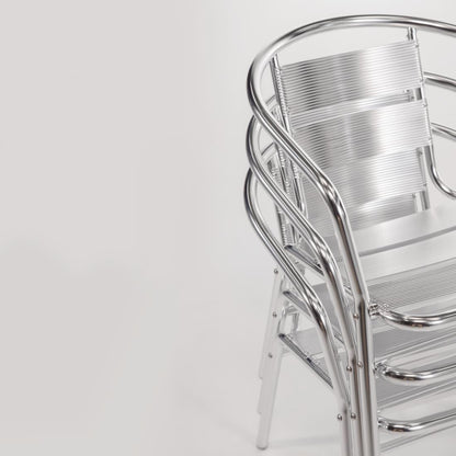 U419 Bolero stapelbare aluminium stoelen (4 stuks)