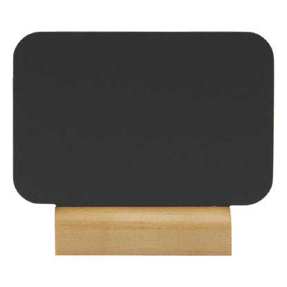 CU906 Securit Silhouette rechthoekige mini krijtborden, inclusief krijtstift Houten voet (4 stuks)