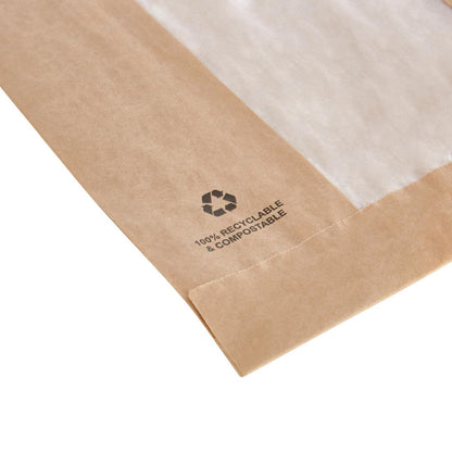 DC875 Fiesta Compostable voedselzakken met pergamijnen venster (1000 stuks)
