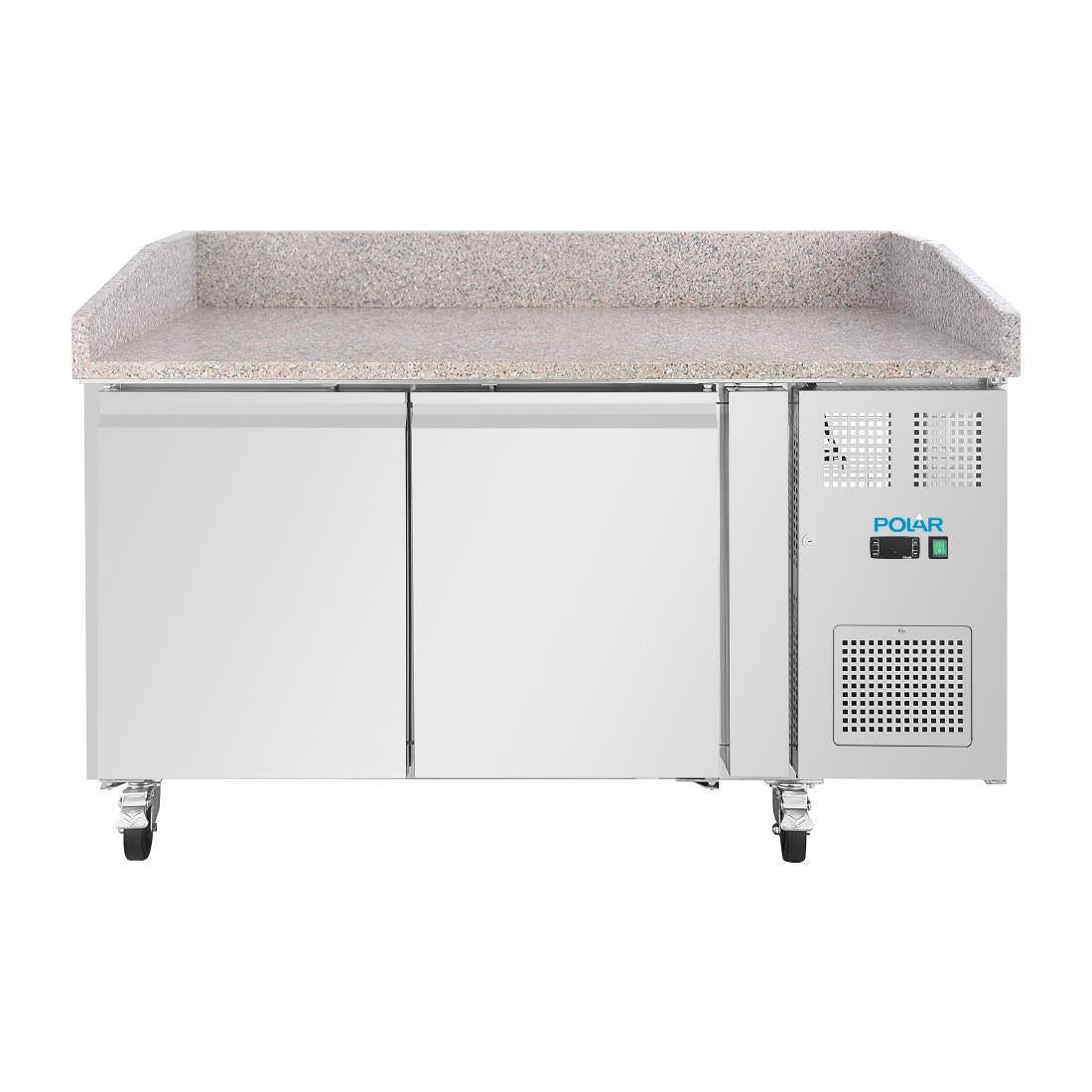 UA081 Polar U-Serie Dubbele Deur Pizza Werkbank met Granieten Blad 428Ltr