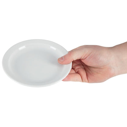 CB486 Olympia Whiteware Borden Met Smalle Rand 15cm (12 Stuks)