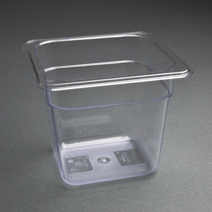 U241 Vogue polycarbonaat 1/6 gastronorm container 150mm transparant