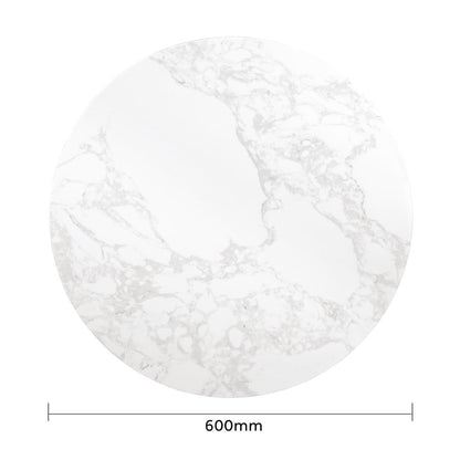 DC300 Rond Bolero tafelblad met wit marmereffect 600 mm