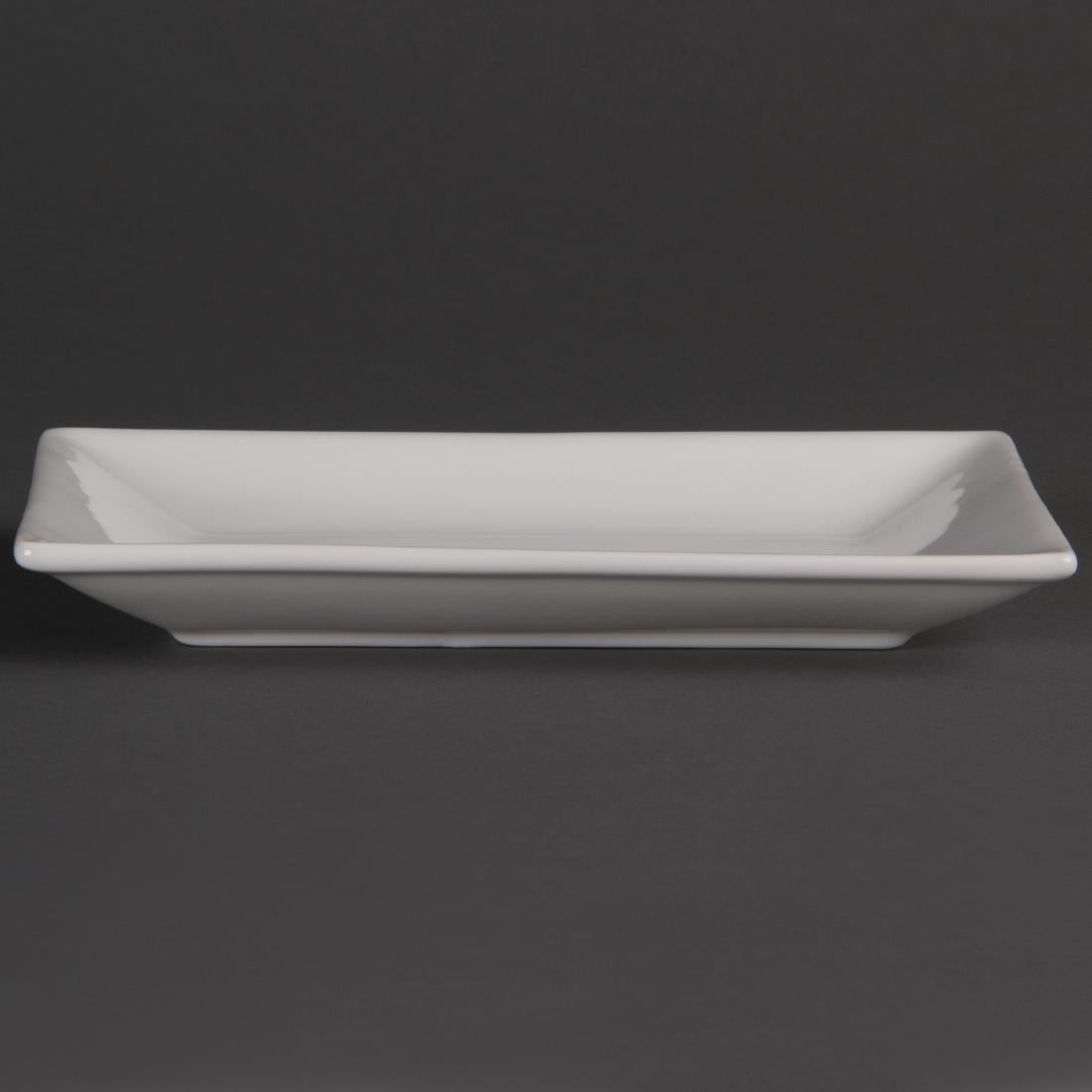 CC893 Olympia Whiteware rechthoekige serveerschalen 20x13cm (6 stuks)