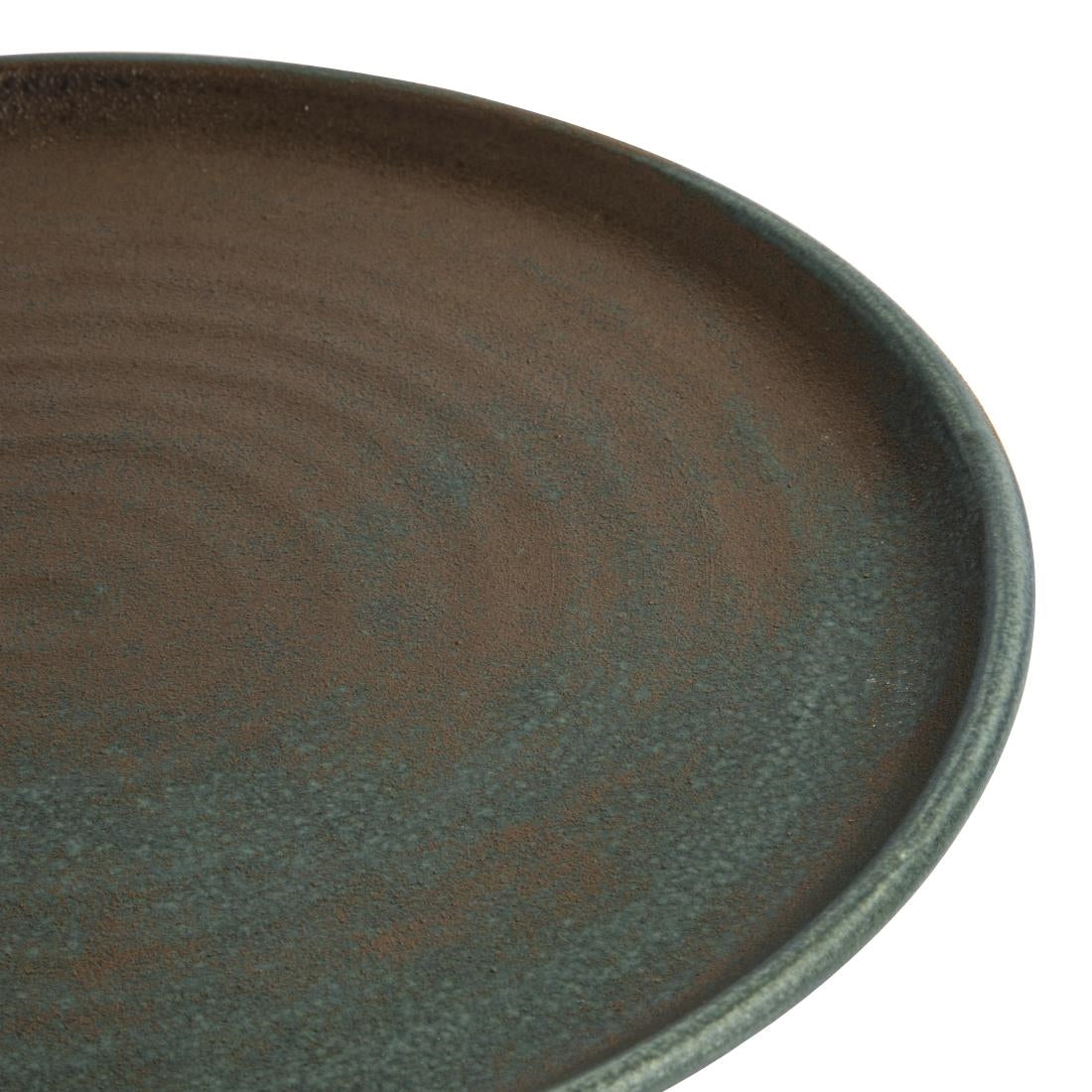 FA324 Olympia Canvas ronde borden met smalle rand groen 26,5cm (6 stuks)