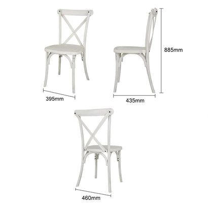 HW280 Bolero Manhattan Kruisrugleuning Resin Stoelen Limewash (4 stuks)
