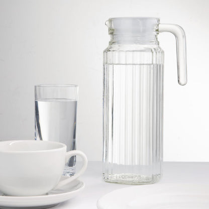 GF922 Olympia glazen kannen met deksel 1Ltr (6 stuks)