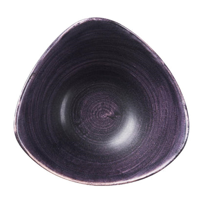 DX068 Churchill Stonecast Patina Deep Purple Driehoekige Kom 15.2cm (12 stuks)