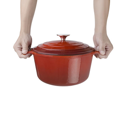 GH305 Vogue ronde inductie braadpan rood 4Ltr