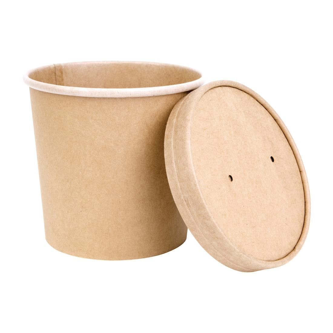 FB557 Fiesta Compostable papieren deksel voor soepbekers FB166, FB168 (500 stuks)