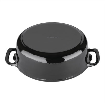 GH306 Vogue ovale inductie braadpan zwart 5Ltr