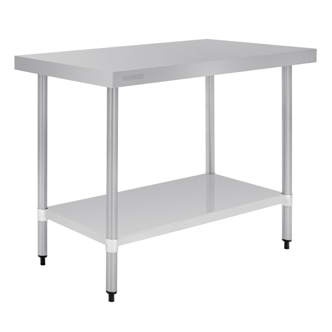 T376 Vogue RVS werktafel zonder achteropstand 90x120x60cm