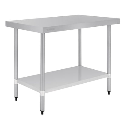 T376 Vogue RVS werktafel zonder achteropstand 90x120x60cm