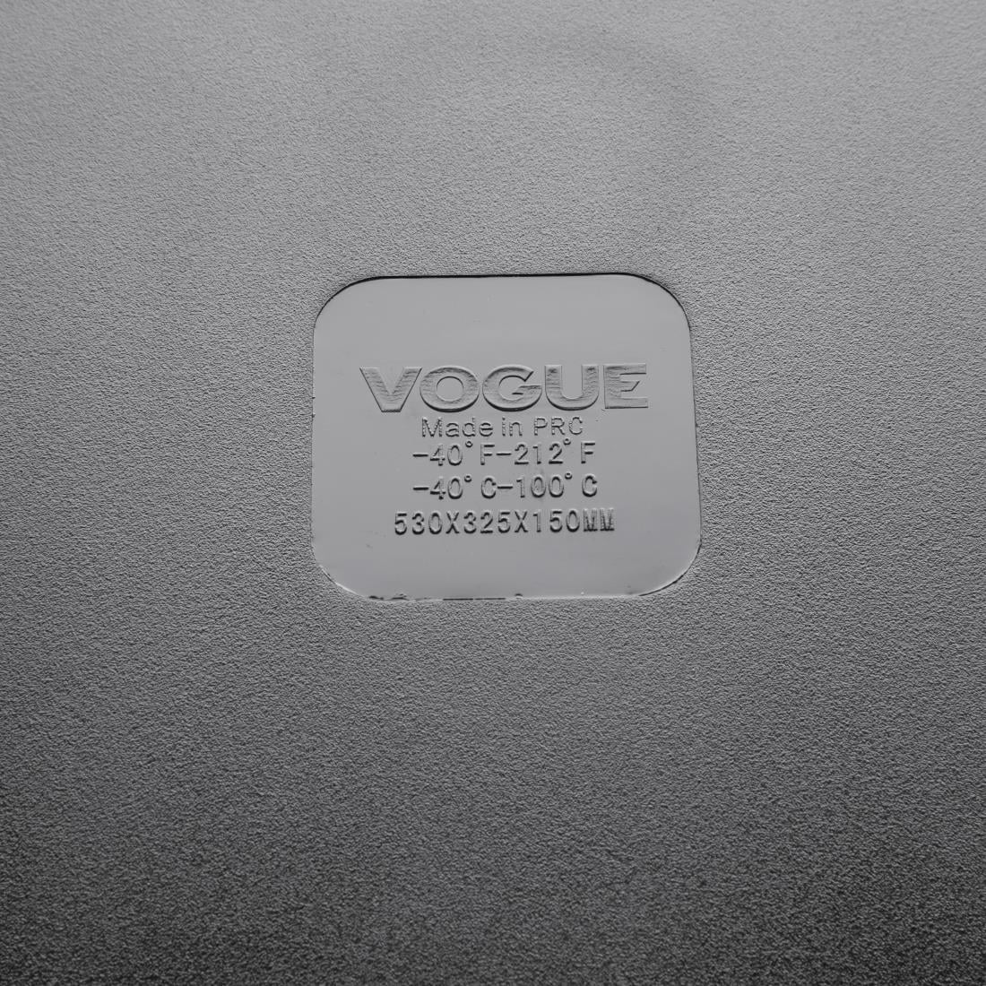 U456 Vogue polycarbonaat bak zwart GN 1/1 150mm