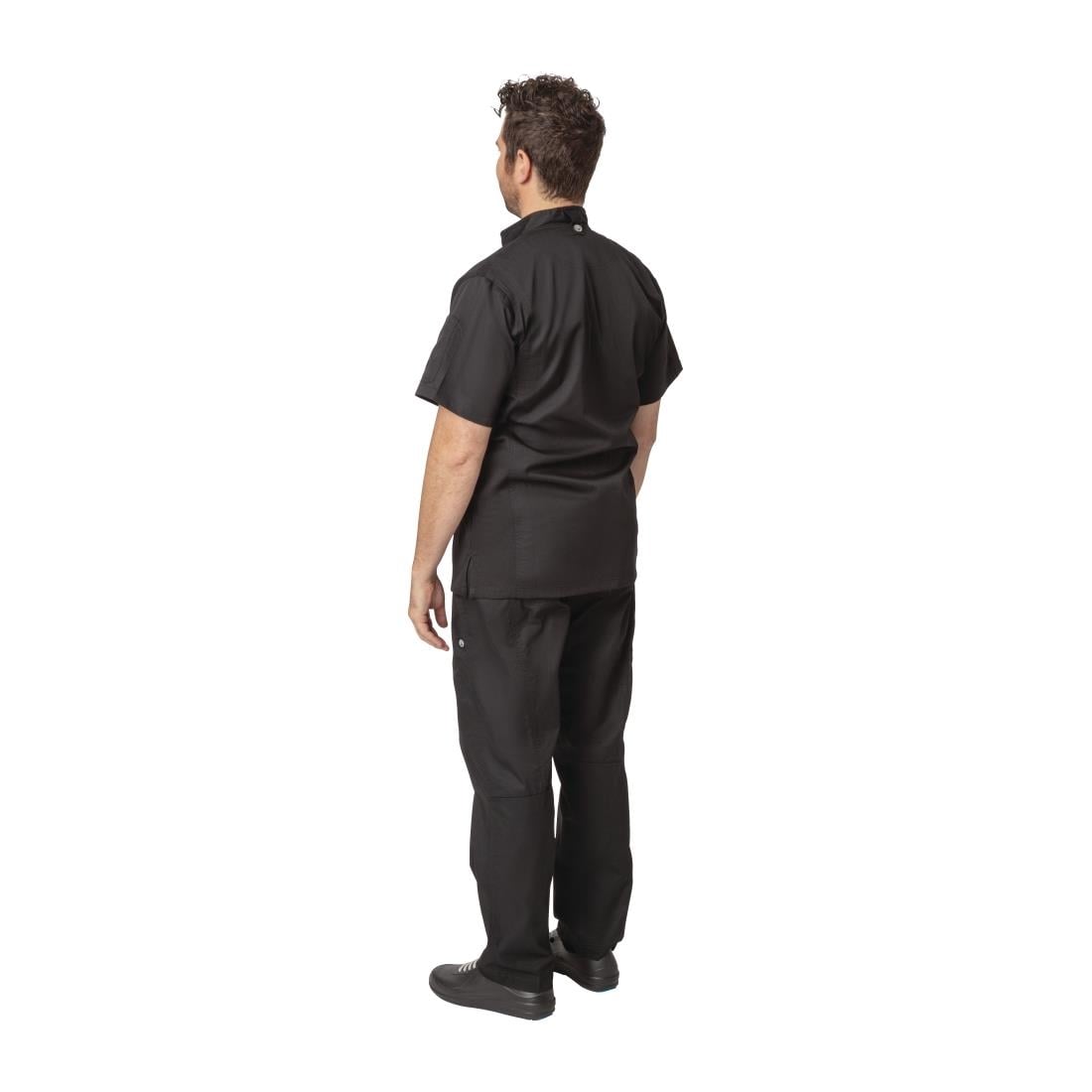 B472-S Chef Works Springfield unisex koksbuis met rits zwart S
