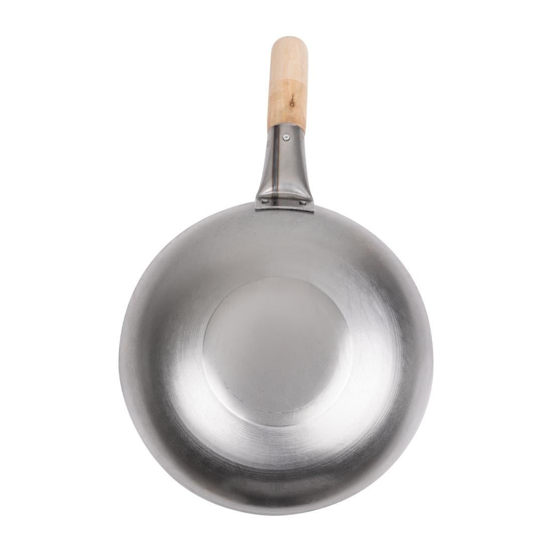 K295 Vogue zacht stalen wok met platte bodem 25,5cm