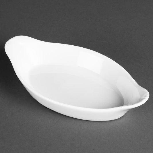 W441 Olympia Whiteware ovale ovenschalen 20,4x11,5cm (6 stuks)