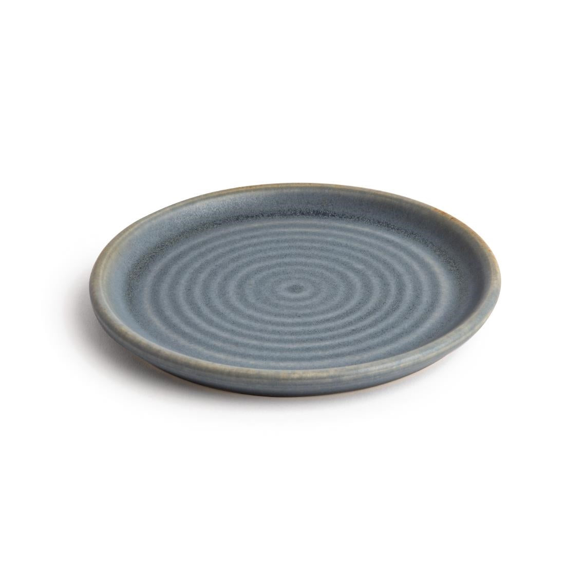 FA302 Olympia Canvas ronde borden met smalle rand blauw graniet 18cm (6 stuks)