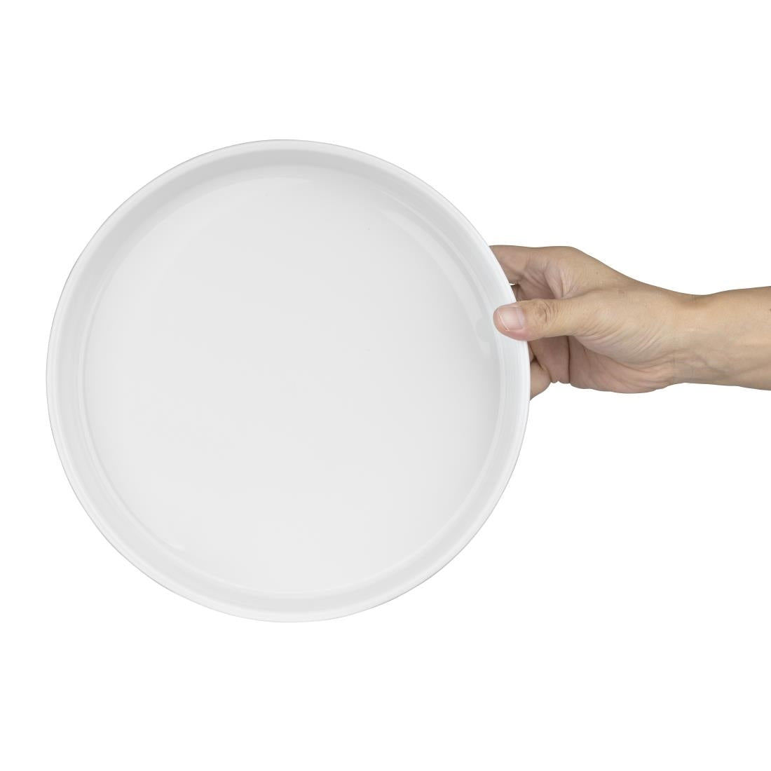 CK072 Olympia Whiteware Kom Met Platte Wanden - 270mm (4 Stuks)