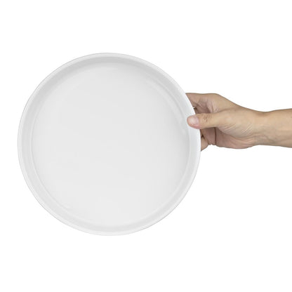 CK072 Olympia Whiteware Kom Met Platte Wanden - 270mm (4 Stuks)